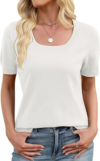 LOMON Womens Short Sleeve Sweater