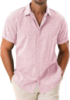 DRAZIVON Mens Linen Shirts