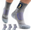Ankle Compression Support Socks 15-20 mmHg For Men & Women, Running, Travel, Nurses, 3 Pairs, Size 9-13