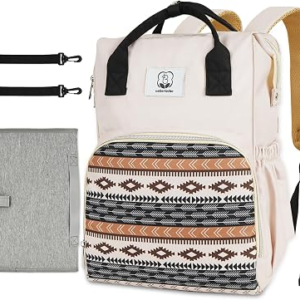Western Diaper Bag with Changing Pad, Large Baby Bags Backpack with Stroller Straps & Insulated Pockets, Multifunction Waterproof Travel Diapers Back pack for Women & Man, Boho