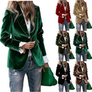 RIANCLUD Velvet Blazer