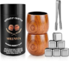 SOLUNVIA Wooden Whiskey Glasses Set of 2