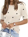 APROLIVE Womens Short Sleeve Sweater