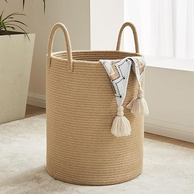 YOUDENOVA Cotton Rope Laundry Basket