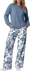 WIHOLL Long Sleeve 2 Piece Lounge Set
