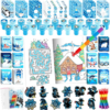 BenLouis Winter Party Favors Set Holiday Themed Coloring Book Classroom Gift Prizes Bulk for Students Kids Christmas Frozen Birthday Goodie Bag Stuffers Pinata Filler (12Set Snowflake)