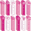 Kosiz 120 Pcs Breast Cancer Awareness Bookmarks Ruler Bulk Gifts Pink Ribbon Bookmarks Ruler Hope Butterfly Heart Inspirational Gifts Book Markers for Women Lovers Breast Cancer Supplies