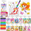 ZMLM 24 Pack Coloring Books for Kids with Crayons,Party Favors for Kids 4-8, Goodie Bags Stuffers for Toddlers, Classroom Prizes Birthday Return Gifts (Girls)