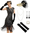 FASHINEX Roaring 20s Great Gatsby Flapper Dresses
