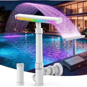 Solar Pool Fountain with Lights