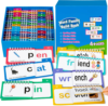 Alened Phonics Flash Cards, Learn to Read with 30 Read & Rhyme Flip Books & Build Word Family Book, Complete Sentences CVC Sight Words Games for K-1st Grade, Homeschool Classroom Must Haves (Ages3-8)