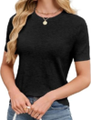 SUNNYMELODY Short Sleeve Lightweight Sweater