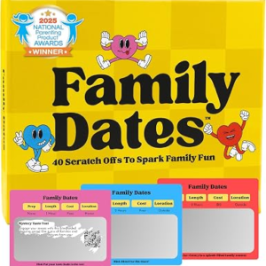 Happy Duo Family Dates 40 Scratch Off Cards – Summer Activities for Kids & Tween from Kids – Family Games for All Ages