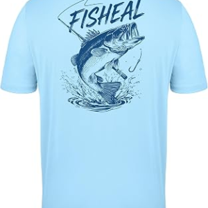 FISHEAL Mens Swim Fishing Graphic Shirts