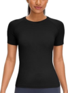 Seamless Workout Tops for Women Short Sleeve Breathable Athletic Shirt