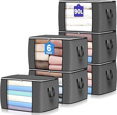 BUDDING JOY 6 Pack 90 L Large Storage Bags
