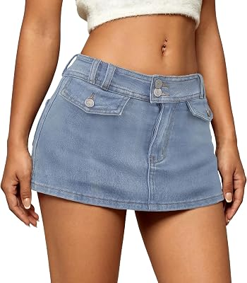 GENHOO Denim Mini Skirt