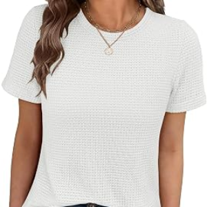 ANRABESS Waffle Knit Tops