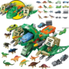 Frontoytall Jumbo Dinosaur Toys for Kids 3-5, 12 Mini Dinosaurs & 6 Truck Carrier Cars, Birthday Gifts Toys for 3 4 5+ Year Old Boy, Create a Dino World, Educational Figures, Dinosaur Play Set