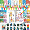 BenLouis Winter Party Favors Set Holiday Themed Coloring Book Classroom Gift Prizes Bulk for Students Kids Christmas Frozen Birthday Goodie Bag Stuffers Pinata Filler (24Set Animals)