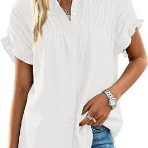 MASCOMODA Womens Button Down Shirts