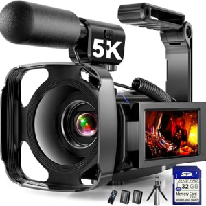 Uytya 5K UHD Camcorder, 64MP HD Vlogging Video Camera for YouTube & Content Creation