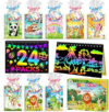 ZMLM 24 Pack Rainbow Scratch Art Party Favors for Kids 4-8 – Mess-Free Birthday Goodie Bags Stuffers, Classroom Prizes Grades 1–3 Creative Paper Notebooks for Pre-K Kindergarten Gifts (Animal, 24)