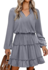 CARACILIA Long Sleeve Dress
