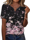 Zeagoo Womens Summer Tops Short Sleeve V Neck T Shirts 2026 Boho Floral Blouses Business Work Tunic Tee Tshirts