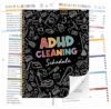Thboxes ADHD Planner, Reusable Weekly House Cleaning Schedule for Adults | Reusable Dry Erase Pages, Checklist Notebook, Daily Weekly Monthly Schedule Household Organizing Planner for Homes, Families