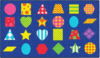 ABCarpet Classroom Rug 7’6″ x 13’1″ Blue Educational Area Rug with Different Shapes, Seats 24 Students, Washable & Non-Slip Carpet for Elementary School, Daycare, Nursery, Library Reading