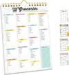 Decorably 52 Sheets Pastel Rainbow Magnetic Shopping List for Fridge Planning Pad with 4 Strong Magnets – 6x9in Spring-Bound Refrigerator Mountable, Easy Tear-Off Design, Track Food, Drinks, Supplies