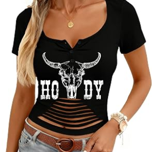 NQIQO Women Cowgirl Shirt