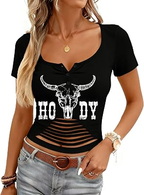 NQIQO Women Cowgirl Shirt