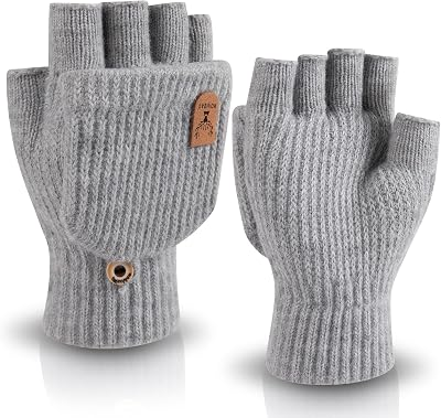 BODVERA Winter Knitted Fingerless Gloves
