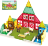 Magnetic Tiles for Kids, 50Pcs Farm Building Set, Gift for Boys & Girl