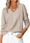 ANRABESS Long Sleeve V Neck Light Sweaters