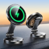Metal MagSafe Car Mount Charger with 360° Rotatable Charging Panel & Base