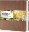 Watercolor Journal 6.5″x6.5″- 100% Cotton, 24 Sheets,Cold Press 140LB/300GSM,Watercolor Sketchbook As Travel Notebook for Watercolor, Gouache, Acrylic, Ink & Mixed Media