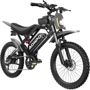 A20/A20 PRO Electric Bike for Adults,Peak 2000W/3000W Ebikes for Adults,30 MPH/33 MPH Ebike,48V 18.2AH/ 52V 22.5AH Electric Dirt Bike,E-Bike Up to 100 Miles/120 Miles(PAS),17″ E Bike for Teens