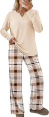 WIHOLL Long Sleeve 2 Piece Lounge Set