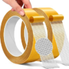 Double Sided Fabric Tape Multifunctional Heavy Duty, 2 Rolls 1″ x 33FT Heavy Duty Carpet Tape with Strong Adhesion, Suitable for Sofas, Doormats, Wood, Glass, Plastic, Clothing, Outdoor & Indoor Use