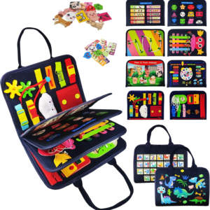 TenFans Busy Board for Toddlers 3+ Years Old, Montessori Sensory Toy