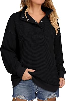 ANRABESS Womens Knit Sweatshirt