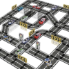 SKTMYY Magnetic Tiles Road Set with Pullback Car