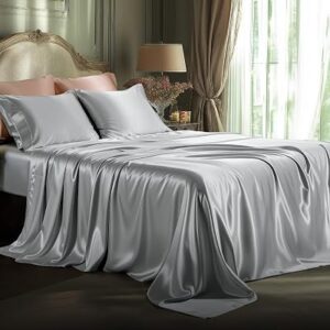 Bedsure 4-Piece Silky Satin Sheet Set
