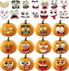 OHOME Halloween Party Favors – 36 Pack DIY Pumpkin Face Stickers for Kids – Halloween Games Toys Gifts Crafts Treats Accessories – Trick-or-Treat Pumpkin Decorations Activities Party Supplies