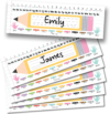 Hadley Designs Desk Name Tags for Classroom –36 Student Name Tags for Desks, 14.5×4.5 Name Plates for Classroom Decor, Teacher Supplies Pastel Nametags, 1st-3rd Grade Kindergarten Preschool Must Haves