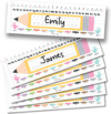Hadley Designs Desk Name Tags for Classroom –36 Student Name Tags for Desks, 14.5×4.5 Name Plates for Classroom Decor, Teacher Supplies Pastel Nametags, 1st-3rd Grade Kindergarten Preschool Must Haves