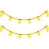 8.2 Ft Pencil Wooden Garland Graduation Yellow Pencil Banners with Cute Beads Hanging Ornaments for Kindergarten Classroom Office Home First Day of School Party Decor